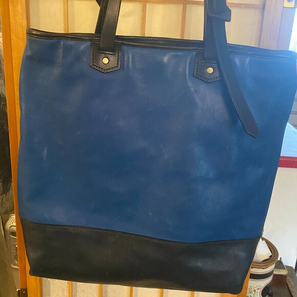 Handbags - Coach *Rehab* Blue and Black Tote Bag